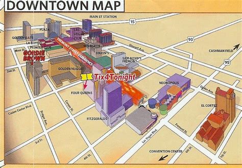 fremont street map of hotels.